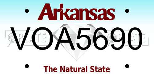VOA5690 Arkansas License Plate