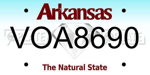 VOA8690 Arkansas License Plate