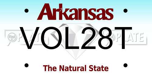 VOL28T Arkansas License Plate