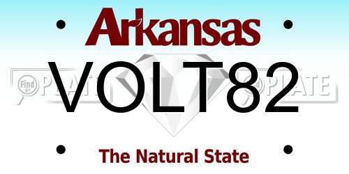 VOLT82 Arkansas License Plate