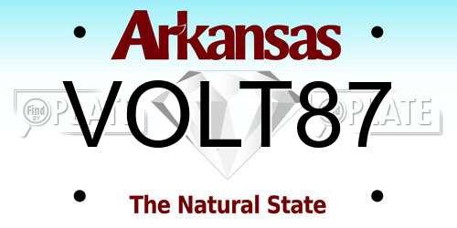 VOLT87 Arkansas License Plate