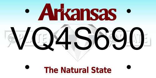VQ4S690 Arkansas License Plate