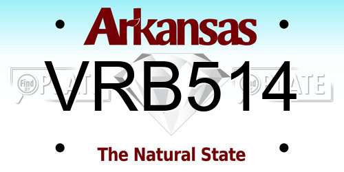 VRB514 Arkansas License Plate