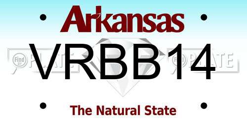 VRBB14 Arkansas License Plate