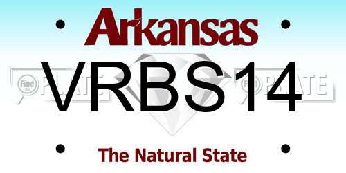 VRBS14 Arkansas License Plate