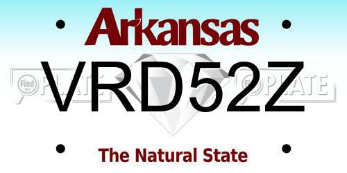 VRD52Z Arkansas License Plate