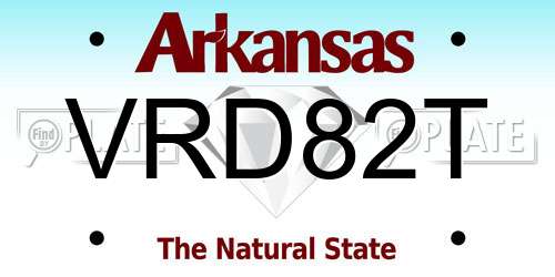 VRD82T Arkansas License Plate