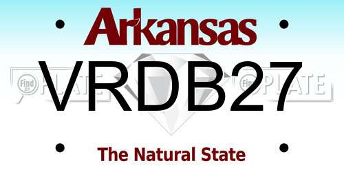 VRDB27 Arkansas License Plate