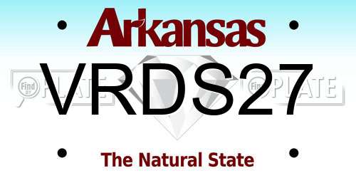 VRDS27 Arkansas License Plate