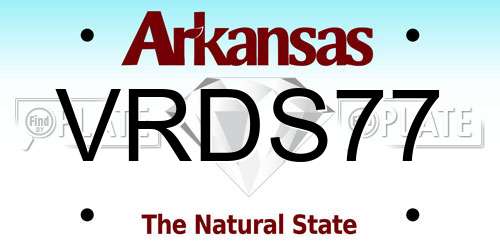 VRDS77 Arkansas License Plate