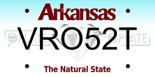 VRO52T Arkansas License Plate