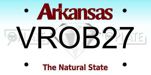 VROB27 Arkansas License Plate