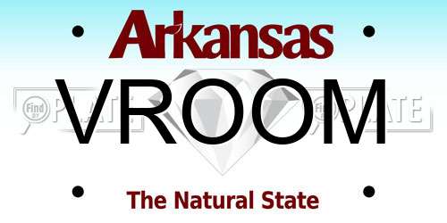 VROOM Arkansas License Plate