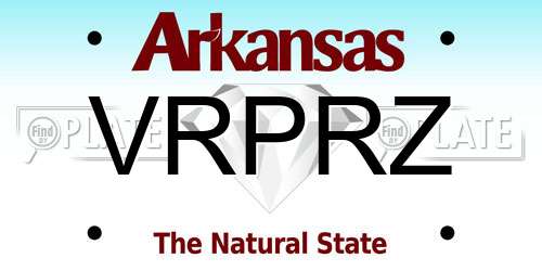 VRPRZ Arkansas License Plate