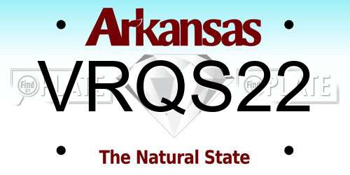VRQS22 Arkansas License Plate