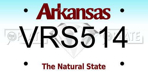 VRS514 Arkansas License Plate