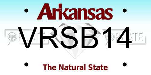 VRSB14 Arkansas License Plate