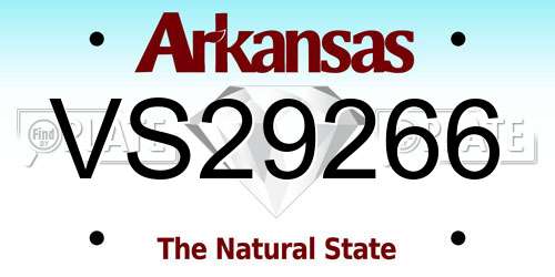 VS29266 Arkansas License Plate
