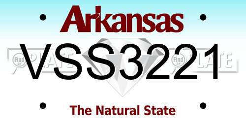 VSS3221 Arkansas License Plate