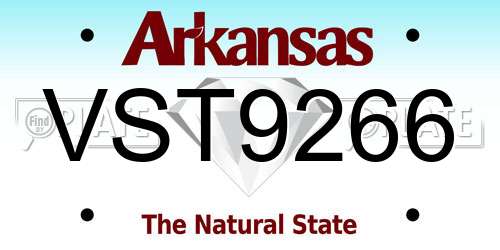 VST9266 Arkansas License Plate