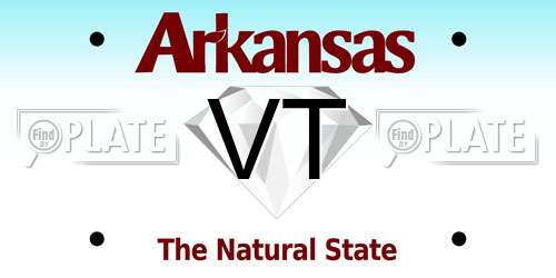 VT Arkansas License Plate