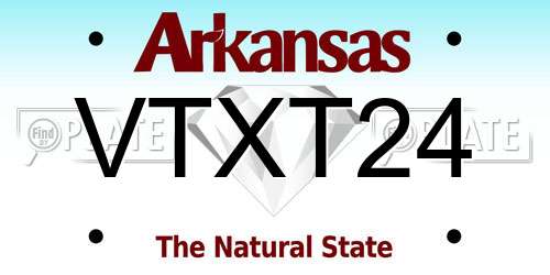 VTXT24 Arkansas License Plate