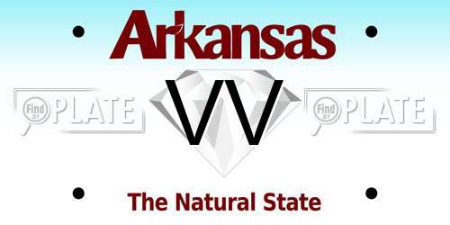 VV Arkansas License Plate