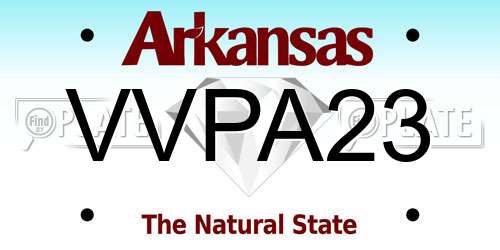 VVPA23 Arkansas License Plate