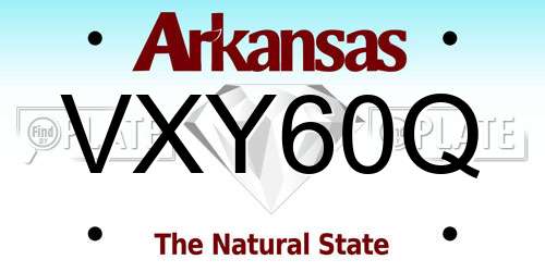 VXY60Q Arkansas License Plate