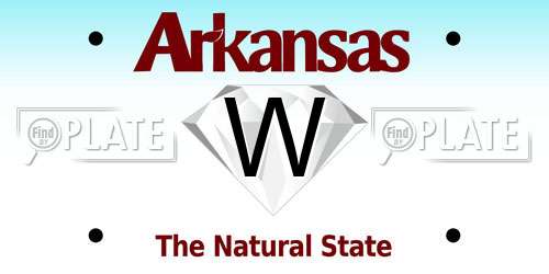 W Arkansas License Plate