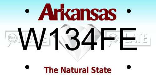 W134FE Arkansas License Plate