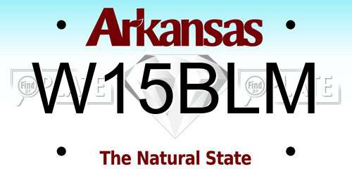 W15BLM Arkansas License Plate