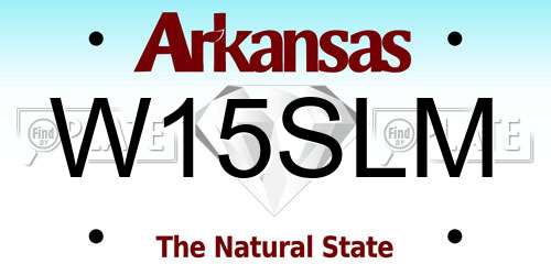 W15SLM Arkansas License Plate