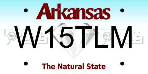 W15TLM Arkansas License Plate