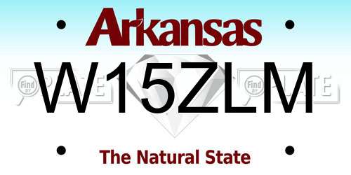 W15ZLM Arkansas License Plate