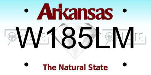 W185LM Arkansas License Plate