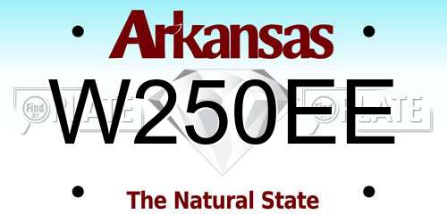 W250EE Arkansas License Plate