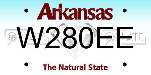 W280EE Arkansas License Plate