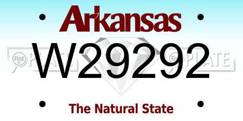 W29292 Arkansas License Plate
