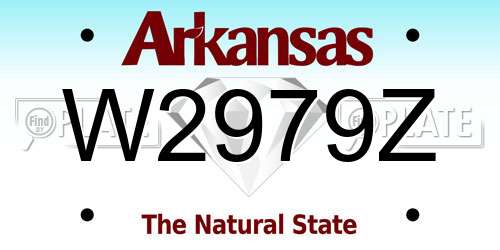 W2979Z Arkansas License Plate