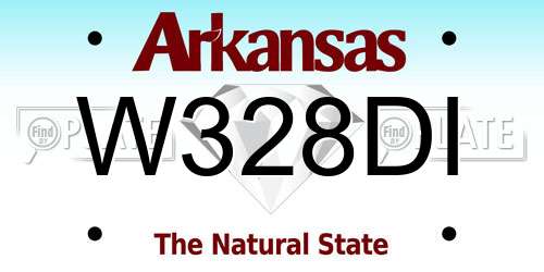 W328DI Arkansas License Plate