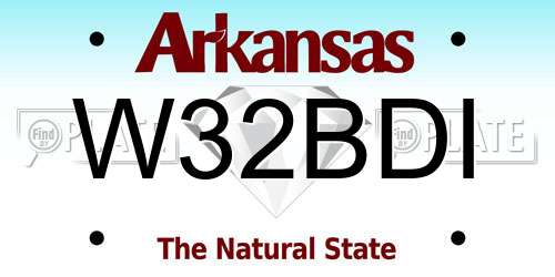W32BDI Arkansas License Plate