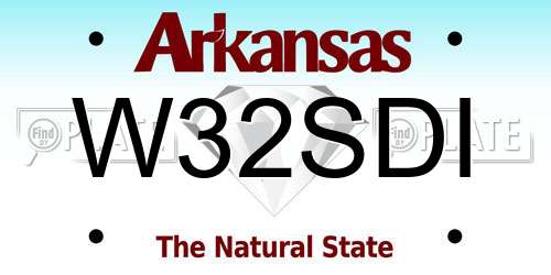 W32SDI Arkansas License Plate