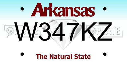 W347KZ Arkansas License Plate