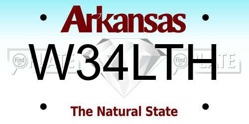 W34LTH Arkansas License Plate