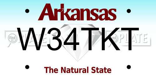 W34TKT Arkansas License Plate