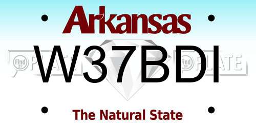 W37BDI Arkansas License Plate