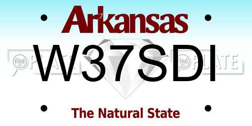 W37SDI Arkansas License Plate