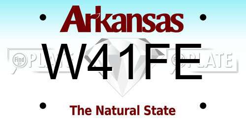 W41FE Arkansas License Plate