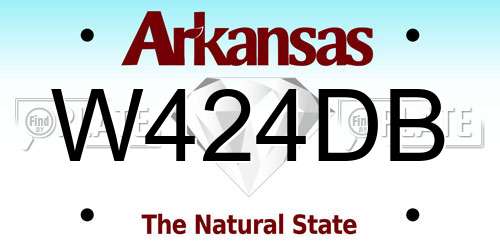 W424DB Arkansas License Plate
